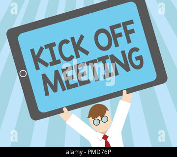 Handwriting Text Kick Off Meeting. Concept Meaning Getting Fired from Your  Team Private Talking about Company Gearshaped Stock Illustration -  Illustration of project, launch: 167019176