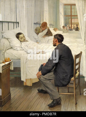 Geoffroy  Henri Jules Jean - Visit Day at the Hospital Stock Photo