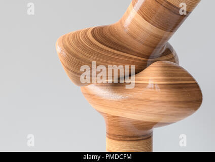 Saddle Joint - Joint types of bones in wood look - 3D Rendering Stock Photo