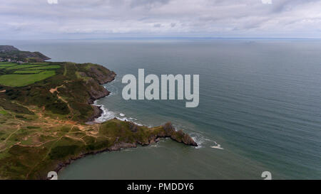 Three Cliffs Bay South Wales Stock Photo