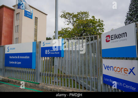 Solvay Research and Innovation Center, Saint-Fons, France Stock Photo