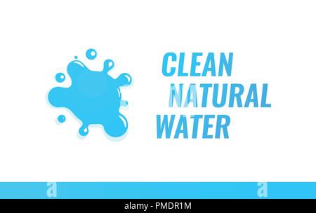 Logo for Unbottled Dispensing Clean Natural Water - Vector Illustration on White Background Stock Vector