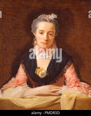 Lady in a Pink Silk Dress. Date/Period: Ca. 1762. Painting. Oil on canvas. Height: 762 mm (30 in); Width: 640 mm (25.19 in). Author: Allan Ramsay. Stock Photo