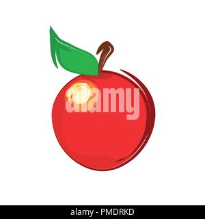 Sweet Apple on White - Vector Clipart Stock Vector