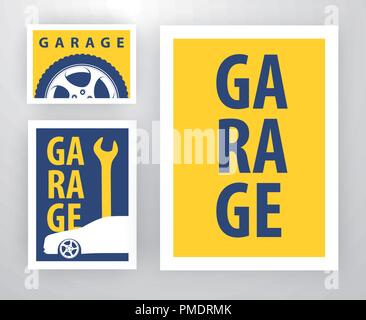 Design for decoration of Garage Stock Vector