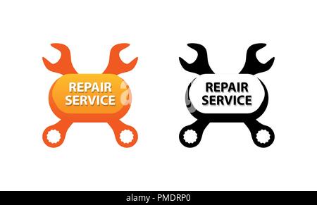 Repair Service, Vector Symbol for decoration of Auto Garage Business. Stock Vector