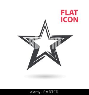 Star, Flat vector icon Stock Vector