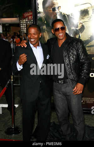 Jamie Foxx and Will Smith at THE KINGDOM Premiere at the Westwood