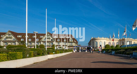 Deauville (Normandy, northern France): the Normandy Barriere Grand Hotel and the casino (not available for postcard production) Stock Photo