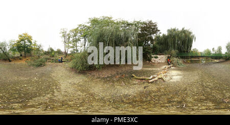 360 degree panoramic view of zoo ,the dried up lake before clearing