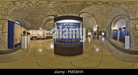 360 degree panoramic view of Szeged fortress - Toth Sandor sculptor medal exhibition - medal