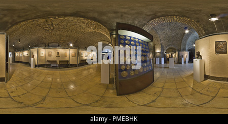 360 degree panoramic view of Szeged fortress - Toth Sandor sculptor medal exhibition- medal 2