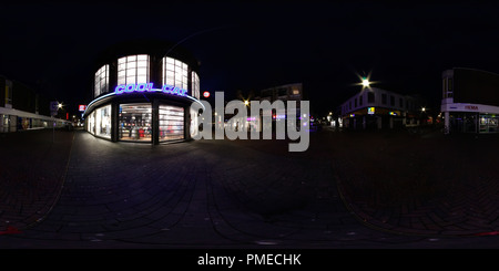 360 degree panoramic view of Enschede City Center at Night 1