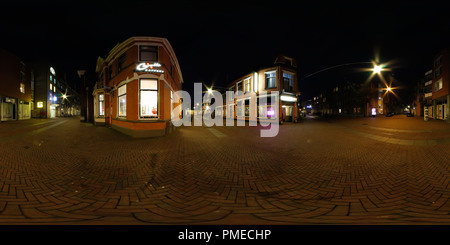 360 degree panoramic view of Enschede City Center at Night 4