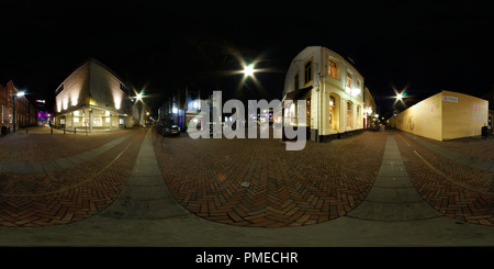 360 degree panoramic view of Enschede City Center at Night 5