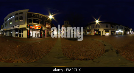360 degree panoramic view of Enschede City Center at Night 2