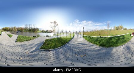 360 degree panoramic view of Pond in the northern district of Khabarovsk