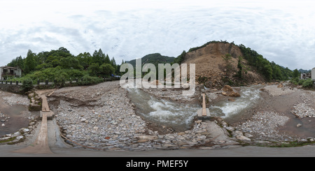 360 degree panoramic view of Qingcheng The Mountain Scenic Wulonggou 1