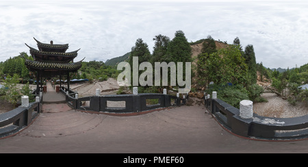 360 degree panoramic view of Qingcheng the mountain - Scenic Wulonggou-2