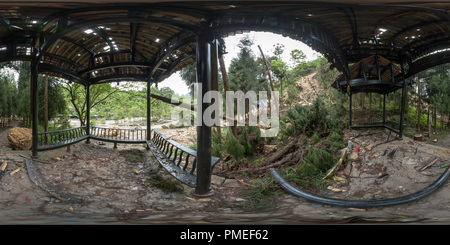 360 degree panoramic view of Qingcheng the mountain - Scenic Wulonggou-4