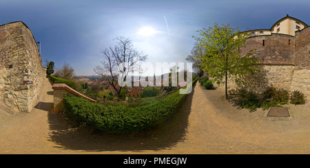 360 degree panoramic view of The Gardens of Prague Castle