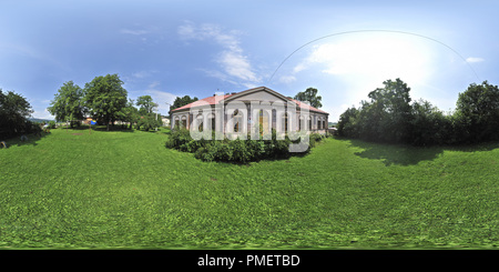 360 degree panoramic view of kaštieť - manor-house Gánovce