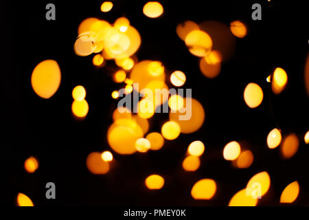 circular reflections of Christmas lights Stock Photo