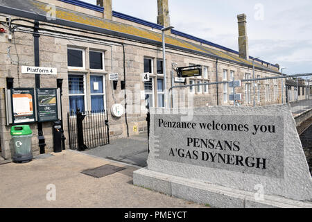 Penzance railway station, Cornwall, UK Stock Photo