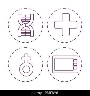 First aid icon set over white background, vector illustration Stock Vector