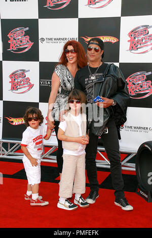 Speed Racer Premiere  Perla Ferrar, Cash Hudson, Slash, London Hudson 4-26-2008 / Nokia Theatre / Los Angeles, CA / Warner Brothers / Photo by Joseph Martinez File Reference # 23503 0121JM   For Editorial Use Only - Stock Photo