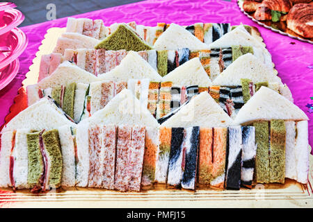 Many typical Italian sandwiches for a tasty party - selective focus Stock Photo