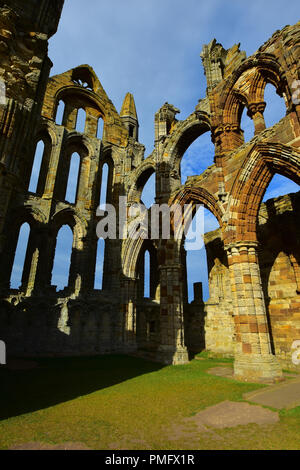 Whitby Abbey, North Yorkshire Moors, England UK Stock Photo