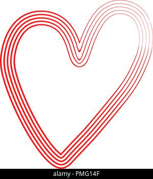 Vector heart with a dry brush. Valentine day. grunge illustration. Hand drawn grunge hearts. Love symbol . Stock Vector
