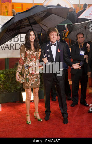 Musician Paul McCartney and Nancy Shevell attend the 67th Annual Golden Globes Awards at the Beverly Hilton in Beverly Hills, CA Sunday, January 17, 2010.  Fashion Information: Stella McCartney; date wearing Stella McCartney, too