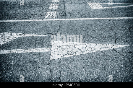 Direction arrow road marking Stock Photo