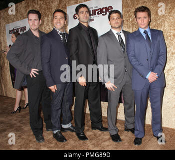 Kevin Dillon, Jeremy Piven, Adrian Grenier, Jerry Ferrara and Kevin Connolly at the Los Angeles Premiere of the HBO original series 'Entourage' Season7 held at the Paramount Theater on the Paramount Pictures Studio lot in Hollywood, CA on Wednesday, June 16, 2010. Photo by Pedro Ulayan Pacific Rim Photo Press. File Reference # 30286 046PLX   For Editorial Use Only -  All Rights Reserved Stock Photo