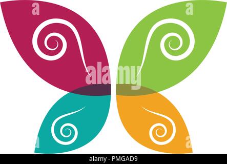 Beauty Butterfly Logo Template Vector icon design Stock Vector