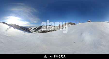 360 degree panoramic view of Ski Lift Lokve Near Berane (snow)