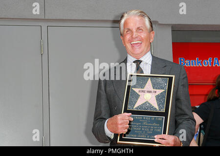 George Hamilton celebrates his 70th Birthday at the Hollywood Chamber of Commerce ceremony to honor him with the 2,388th Star on the Hollywood Walk of Fame on Hollywood Boulevard in Hollywood, CA, August 12, 2009.  Photo by Joseph Martinez/Picturelux File Reference # 30058 11PLX   For Editorial Use Only -  All Rights Reserved Stock Photo