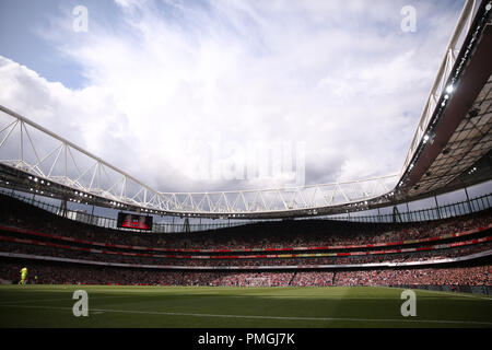 General view of the Emirates Stadium during the match - Arsenal v West Ham United, Premier League, Emirates Stadium, London (Holloway) - 25th August 2 Stock Photo