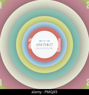 Abstract of colorful circle pattern with shadow background, illustration vector eps10 Stock Vector