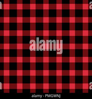 Checkered black and red seamless patterns. Vector Fashion backgrounds. Stock Vector
