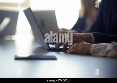 Businessteam working together on project Stock Photo