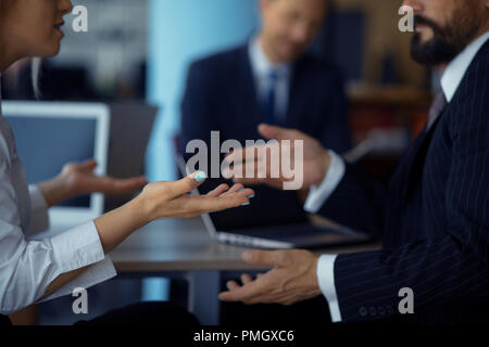 Businessteam working together on project Stock Photo