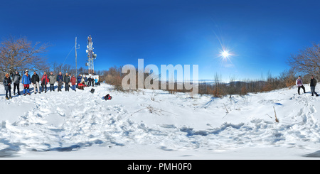 360 degree panoramic view of Stubej peack at Homolje mountains