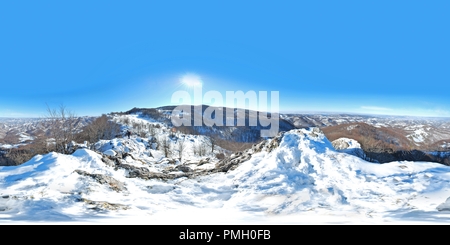 360 degree panoramic view of Chuceck peack at Homolje mountains