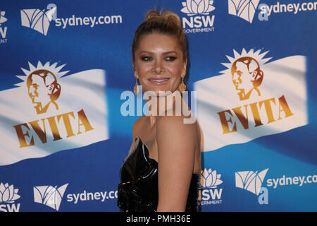 Sydney, NSW, Australia. 18th Sep, 2018. Natalie Bassingthwaighte attends opening night of Evita at the Sydney Opera House on September 18, 2018 in Sydney, Australia Credit: Christopher Khoury/Australian Press/ZUMA Wire/Alamy Live News Stock Photo