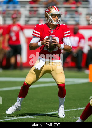 Setember 16, 2018: San Francisco 49ers defensive back Richard Sherman (25)  during the NFL football game between the Detroit Lions and the San  Francisco 49ers at Levi's Stadium in Santa Clara, CA.