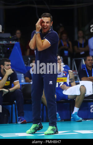 Firenze, Italy. 18th Sep, 2018. GIANLORENZO BLENGINI ITALY VS SLOVENIA MEN'S VOLLEYBALL WORLD CHAMPIONSHIPS Florence September 18, 2018 Credit: Filippo Rubin/Alamy Live News Stock Photo