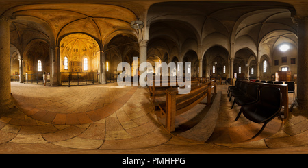 360 degree panoramic view of San Pietro in Gessate